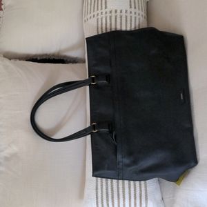 Fossil large bag black leather